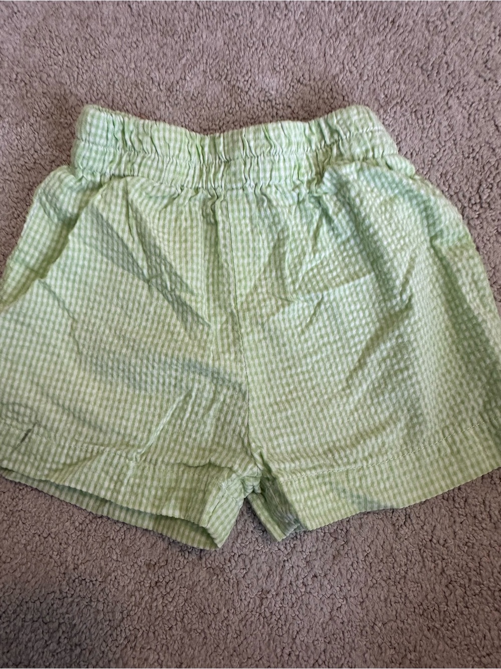 Light Green Seersucker Shorts